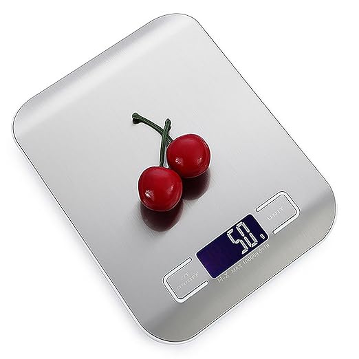 Stainless Steel Electronic Kitchen Scale (5kg/10kg).