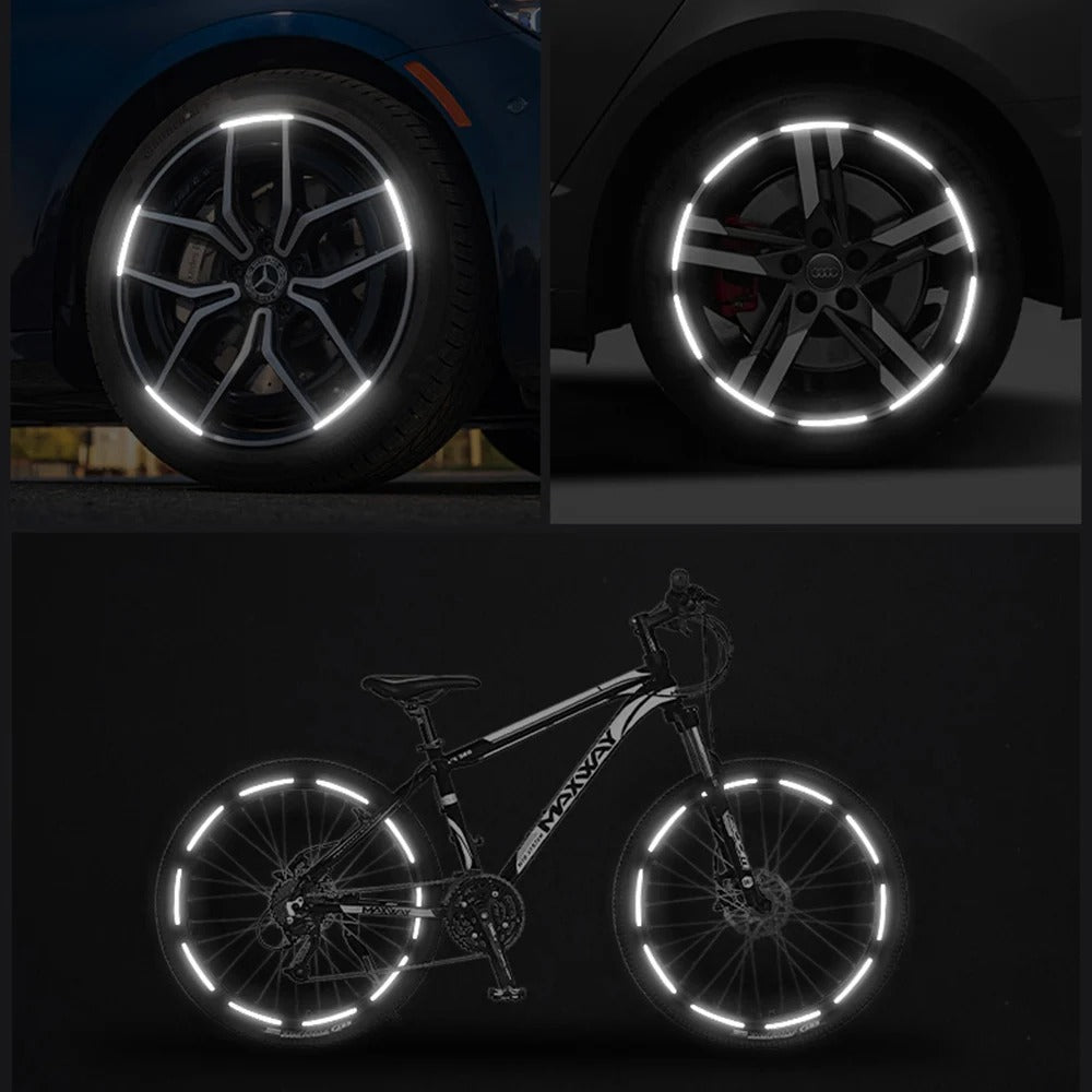 Car Wheel Hub Reflective Sticker Set