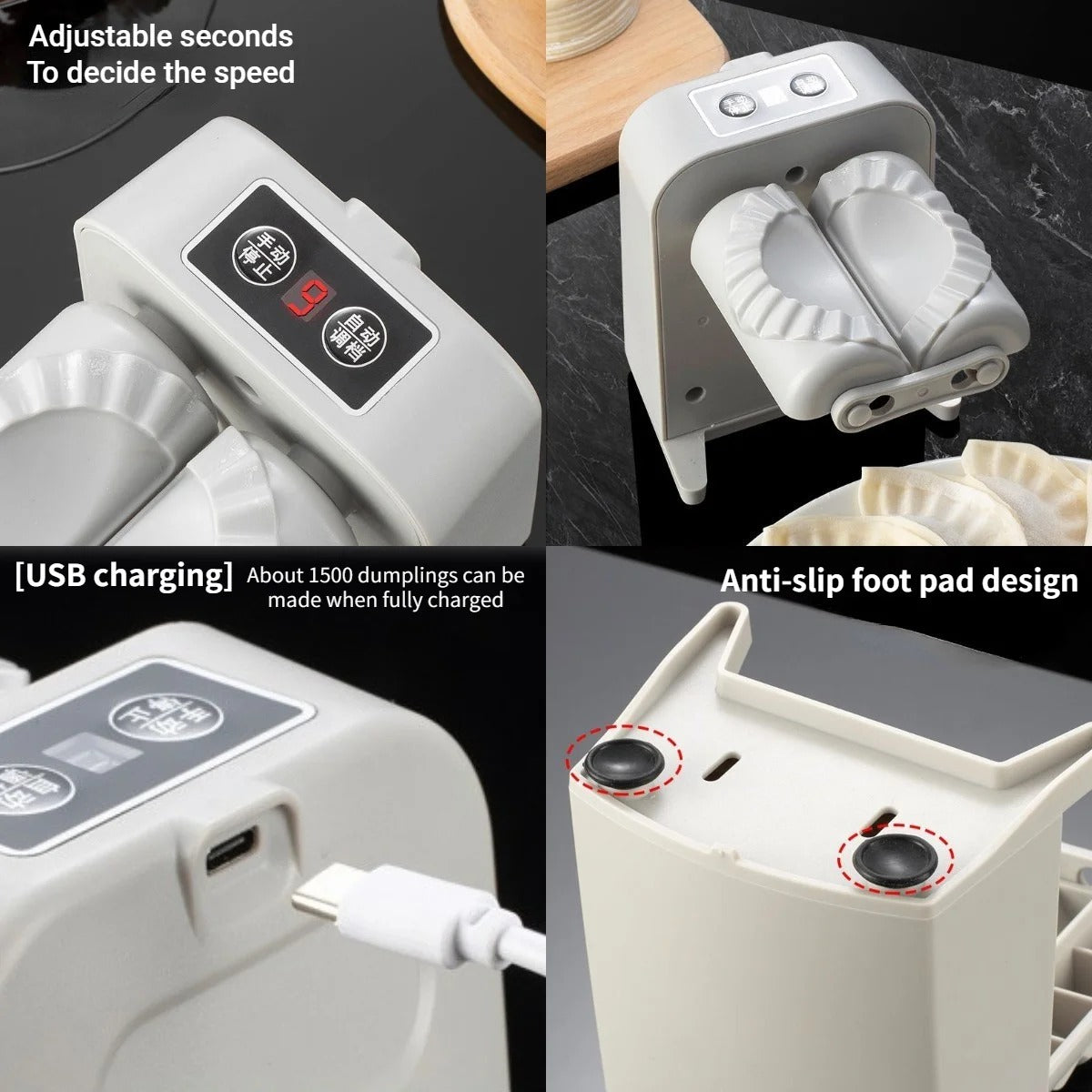 Electric Dumpling Maker: USB Rechargeable for Effortless Kitchen Dumplings.