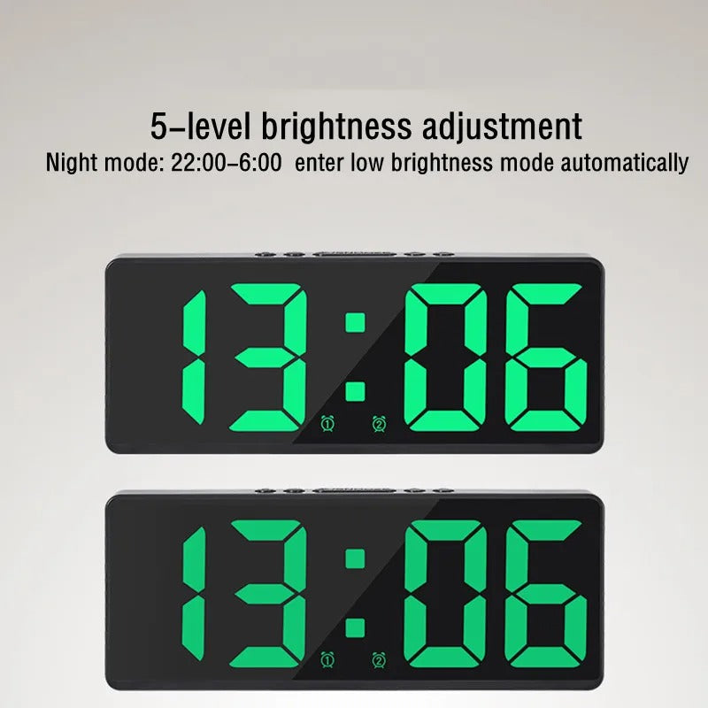 Voice-Controlled Digital Alarm Clock: Sleek, Smart, and Versatile.