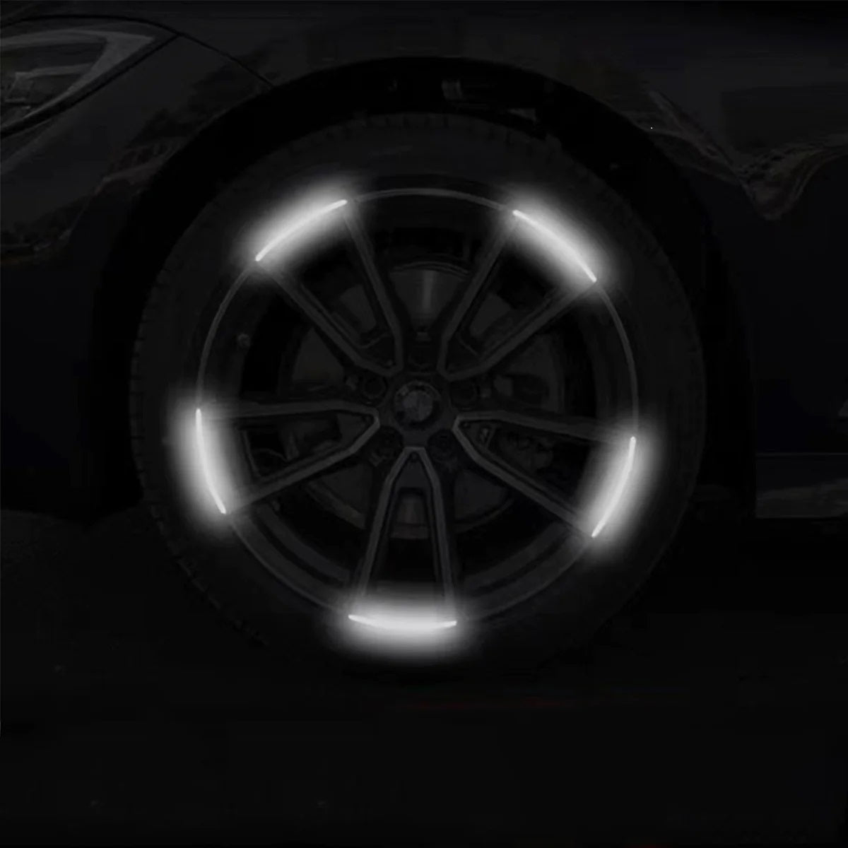 Car Wheel Hub Reflective Sticker Set